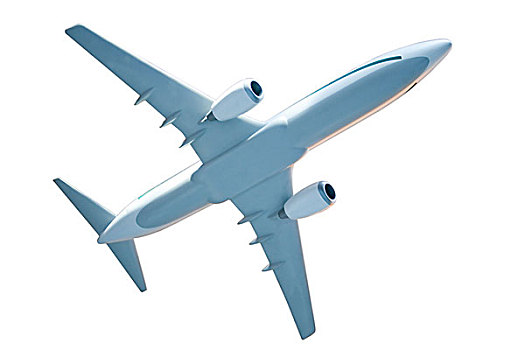 飞机,模型,隔绝,白色背景