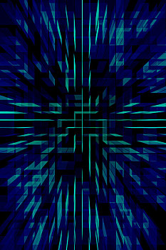 立方体径向纵深运动科技感海报抽象背景