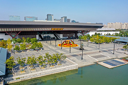 航拍江苏苏州火车站