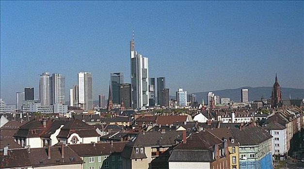 天际线,塔楼,大教堂,右边,德国,欧洲
