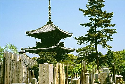仰视,塔,庙宇,京都,日本