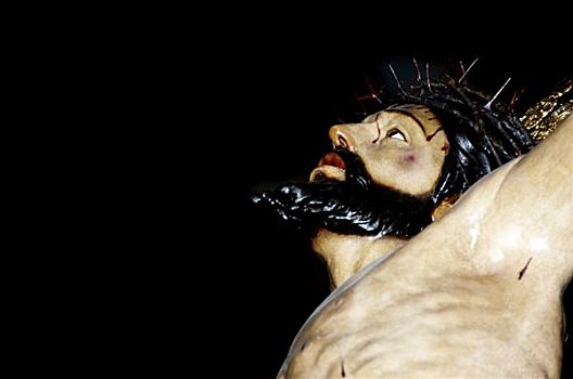 头部,耶稣受难像,耶稣,织锦,锦缎,局部,圣周,塞维利亚,安达卢西亚,西班牙