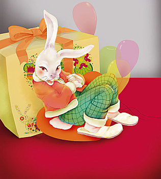 兔年生肖-浪漫兔