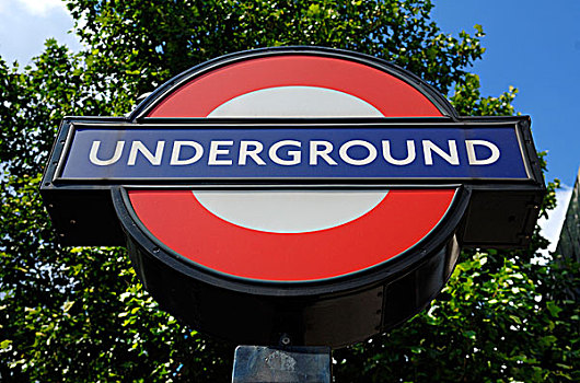 地铁,标识,伦敦,英格兰,英国,欧洲