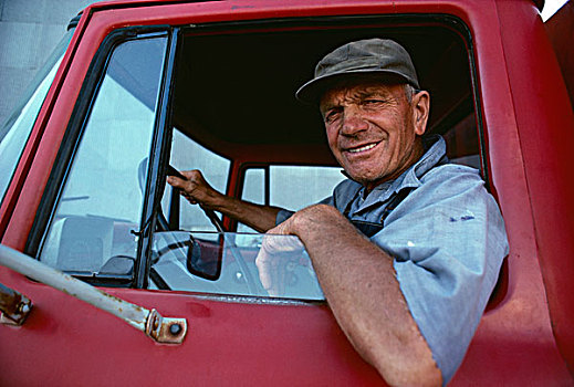 农业,看,农民,出租车,卡车,美国中西部