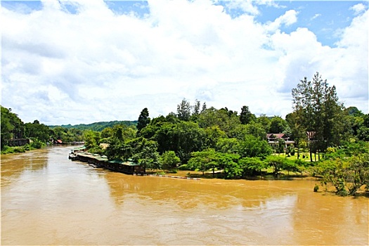 风景,河,泰国