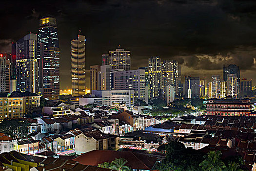 新加坡,天际线,唐人街,城市
