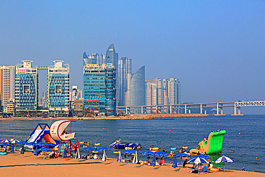 韩国,釜山,海滩
