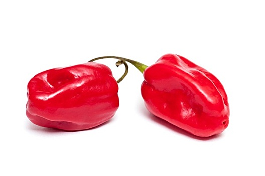 两个,红色,红辣椒