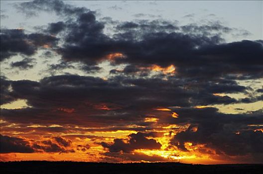 日落,山谷,西澳大利亚,澳大利亚