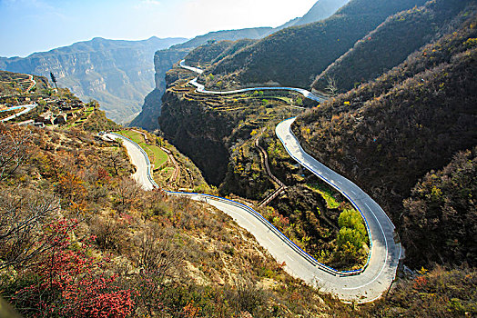 峡谷,公路,岩石