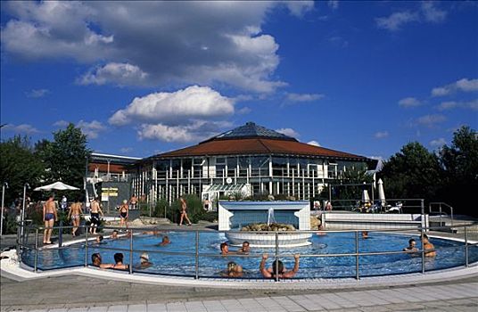 游泳池,健康,花园,山谷,温泉浴场,下巴伐利亚,德国,欧洲