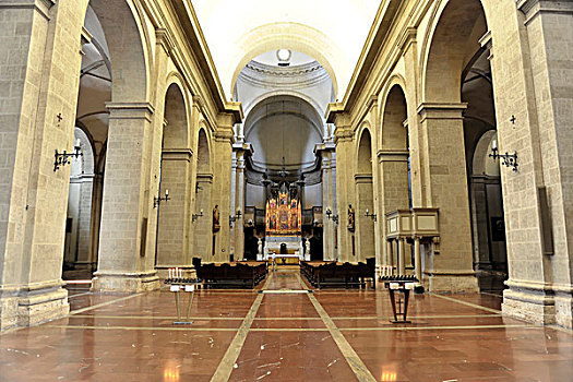 内景,中央教堂,蒙蒂普尔查诺红葡萄酒,大教堂,玛丽亚,托斯卡纳,意大利,欧洲