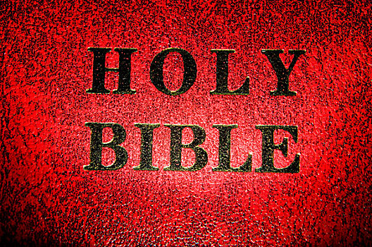 红色,皮革,封面,圣经,书本