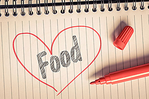 红色,心形,文字,食物,记号笔