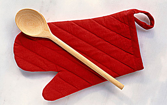 木勺,红色,烤箱手套