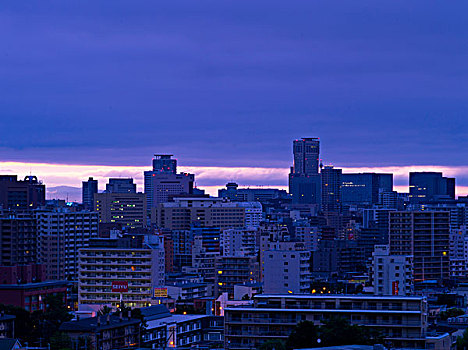 城市,朝霞