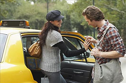 伴侣,出租车,纽约,美国