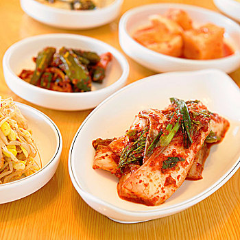 朝鲜泡菜,种类,韩国,小,餐具