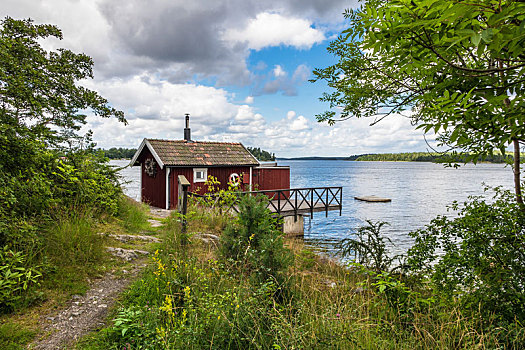 群岛,瑞典,海岸,正面,斯德哥尔摩