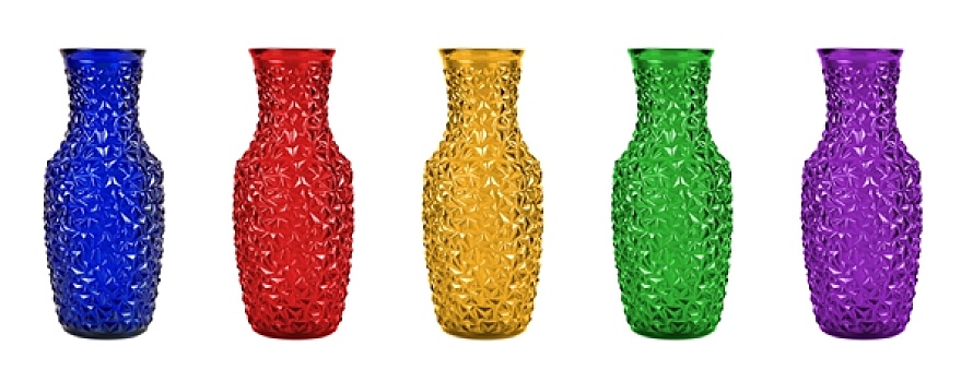 彩色,玻璃花瓶