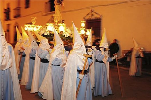 忏悔者,穿,长袍,圣周,贝尔蒙特,区域,西班牙