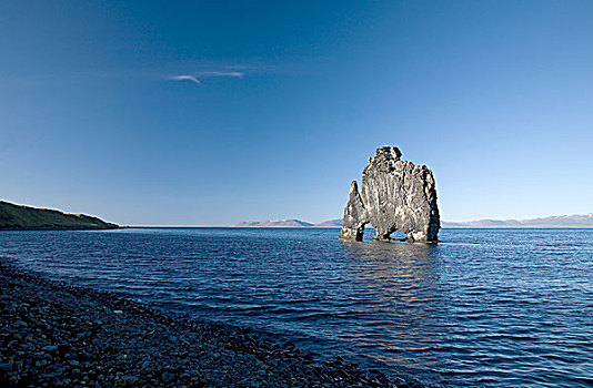 惊人,玄武岩,石头,海洋,东海岸,半岛,冰岛,欧洲