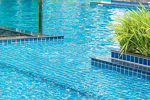 蓝色,游泳池,酒店,暑假,概念