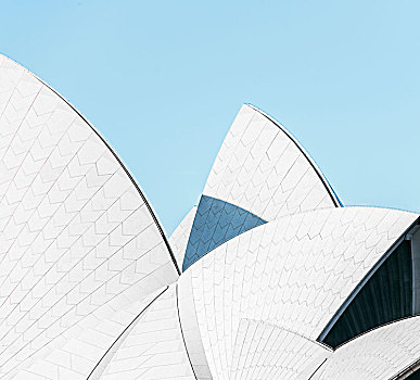 特写,屋顶,悉尼歌剧院,悉尼,新南威尔士,澳大利亚,大洋洲