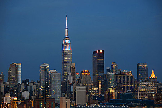 纽约,帝国大厦,摩天大楼,七月,曼哈顿,人口,城市,美国