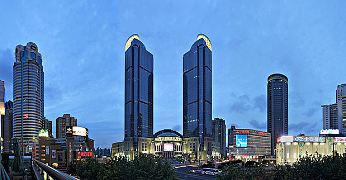 上海徐家汇商圈夜景