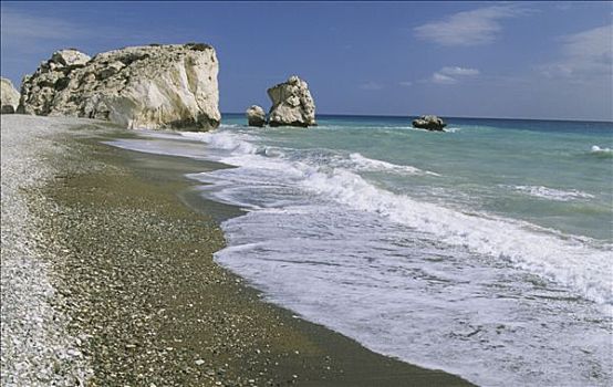 塞浦路斯,阿芙罗狄蒂,湾,海滩