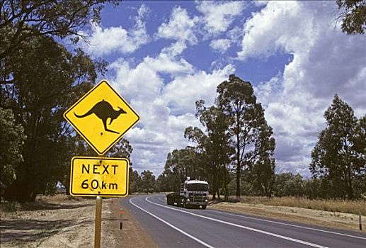 标识,公路,西澳大利亚,澳大利亚