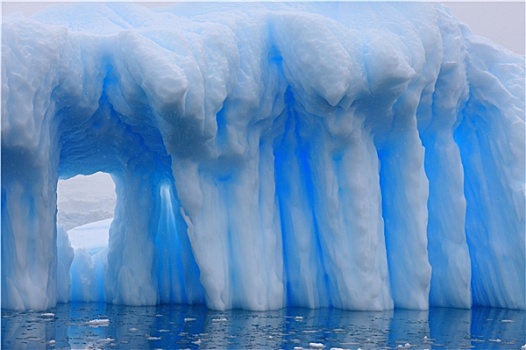 冰山,蔚蓝,水