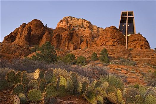 小教堂,岩石构造,神圣,十字架,塞多纳,亚利桑那,美国