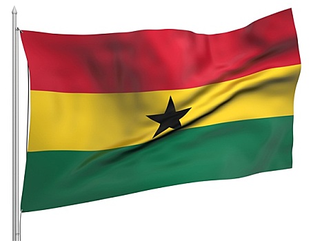 飞,旗帜,加纳,国家