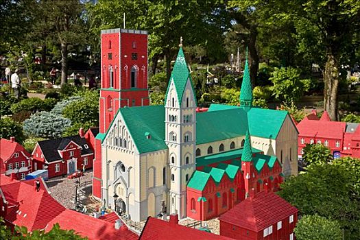 大教堂,乐高玩具,砖,丹麦