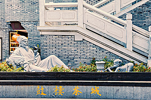 宁波鼓楼茶城雕像