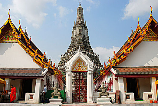 佛教,佛塔,契迪,郑王庙,曼谷,泰国,东南亚,亚洲