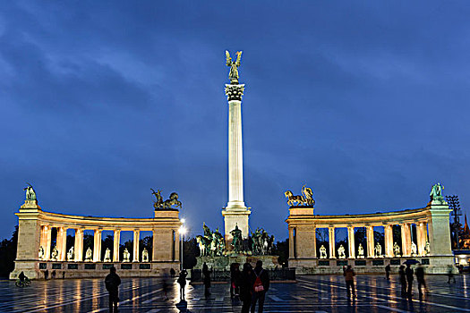 纪念建筑,广场,布达佩斯,匈牙利,欧洲