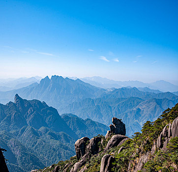 江西上饶三清山西海岸峡谷,猴王观宝,景观