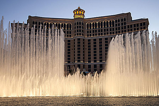 喷泉,水,特征,美丽湖酒店,拉斯维加斯,内华达,美国,北美