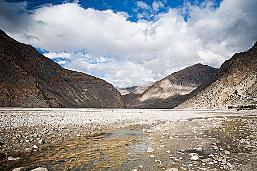 干燥,河谷,尼泊尔