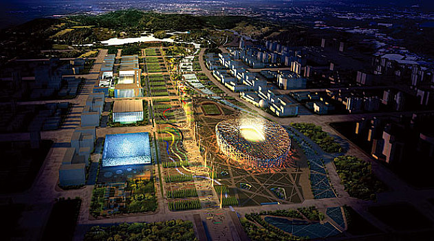 北京奥林匹克中心区鸟瞰图