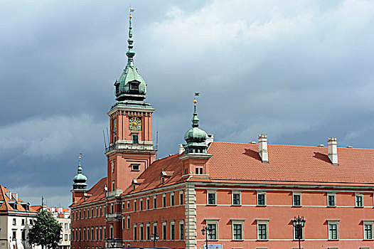 城堡广场,城堡,华沙,省,波兰,欧洲