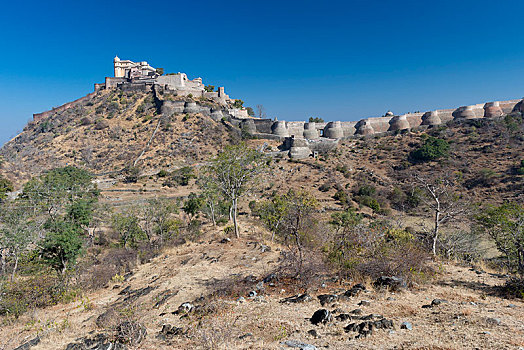 堡垒,加固墙,拉贾斯坦邦,印度,亚洲
