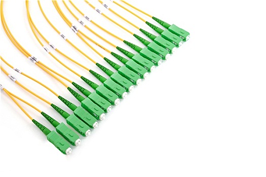 绿色,纤维,光纤,连接端子