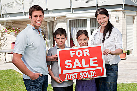 家庭,销售,标识,户外,新家