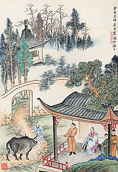 國畫人物花鳥動物植物山