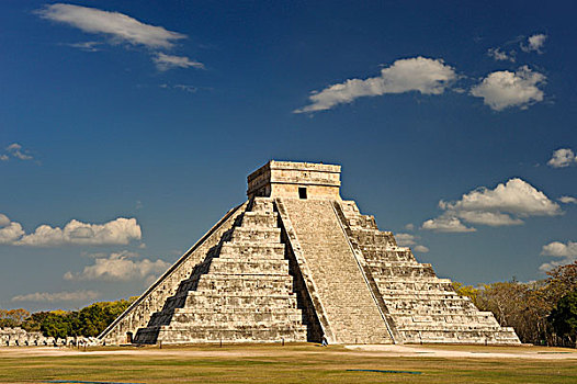 玛雅,金字塔,庙宇,尤卡坦半岛,墨西哥,北美